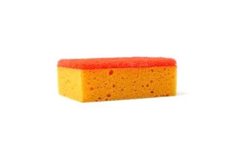 Kitchen sponge isolated on white background. Stock-Fotos
