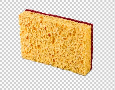 A kitchen sponge isolated on the white background Stock Photos