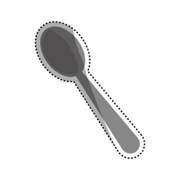Kitchen stainless spoon Illustrazione stock