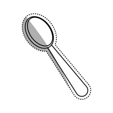 Kitchen stainless spoon Stock Illustration
