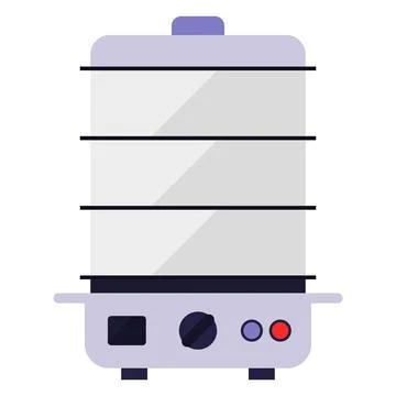 Kitchen steamer flat clipart vector illustration Stock-Illustration