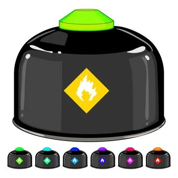 Kitchen stove fuel cartoon vector graphic Stock Illustration