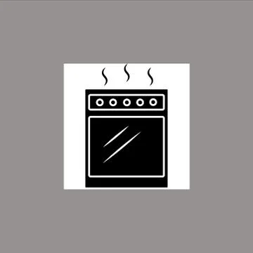 Kitchen stove with oven vector icon Stock Illustration