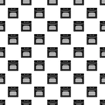 Kitchen stove pattern vector seamless Stock Illustration