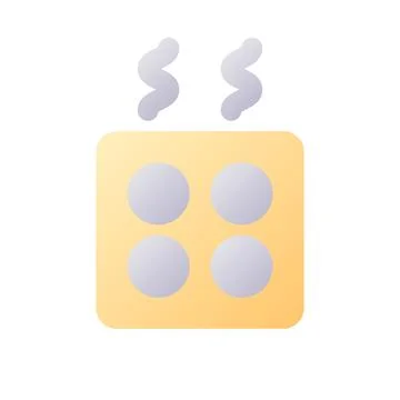 Kitchen stove pixel perfect flat gradient two-color ui icon 스톡 일러스트