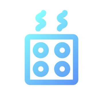 Kitchen stove pixel perfect gradient linear ui icon Ilustração Stock