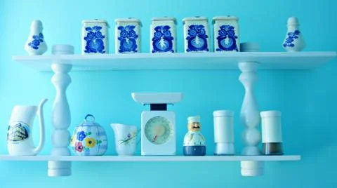 Kitchen Stuff and Cans Fotos Stock