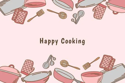 Kitchen Stuff Background Vector Stock Illustration