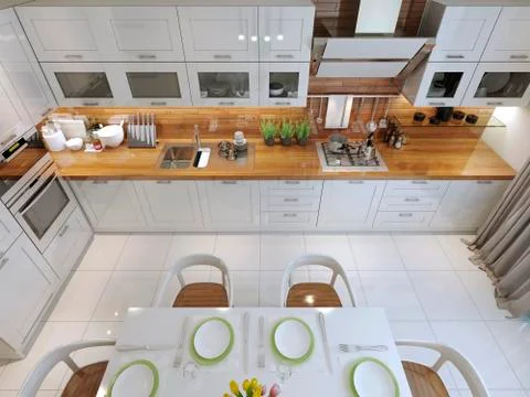 Kitchen style minimalism Stock Illustration