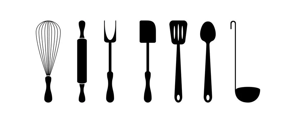 Kitchen supplies set Stock Illustration
