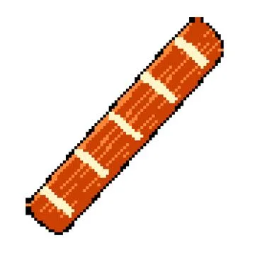 Kitchen sushi rolling mat pixel art vector illustration Stock Illustration
