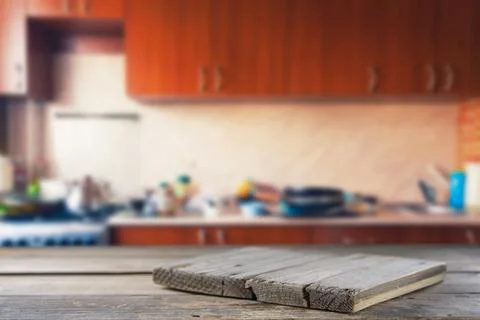 Kitchen table. Background Stock Photos