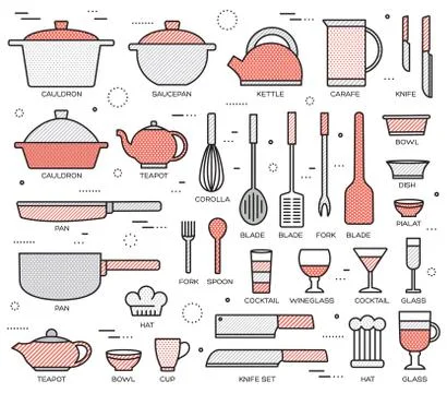 Kitchen table for cooking in house vector illustration for web and mobile. On Stock Illustration