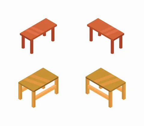 Kitchen table icon illustrated in vector on white background Stock Illustration