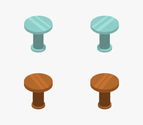 Kitchen table icon illustrated in vector on white background Stock Illustration