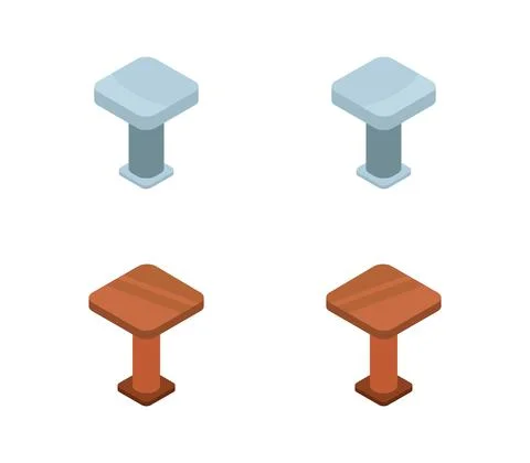 Kitchen table icon illustrated in vector on white background Stock Illustration