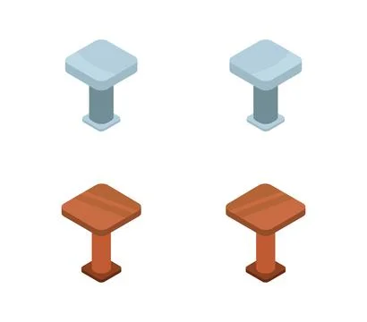 Kitchen table icon illustrated in vector on white background Stock Illustration