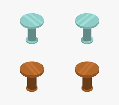 Kitchen table icon illustrated in vector on white background Stock Illustration