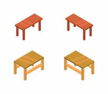 Kitchen table icon illustrated in vector on white background Stock Illustration