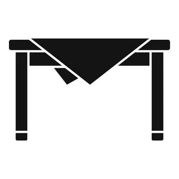 Kitchen table icon simple vector. Interior design Stock Illustration