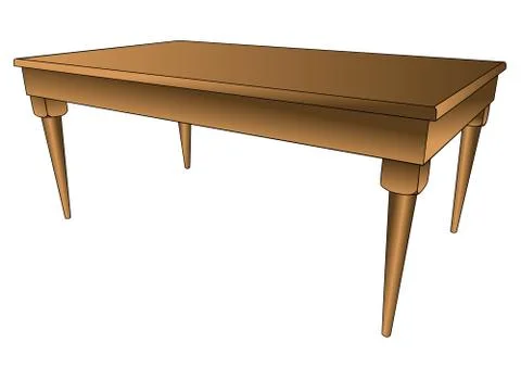 Kitchen table Stock Illustration