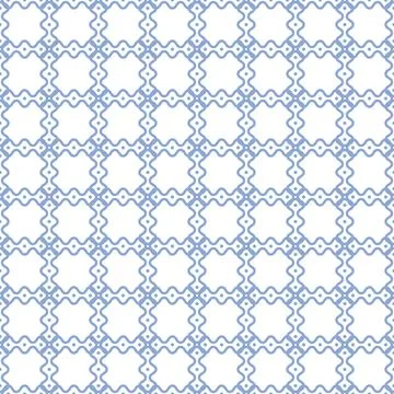 Kitchen tablecloth plaid style pattern. Geometric check print in light blue.. Stock Illustration