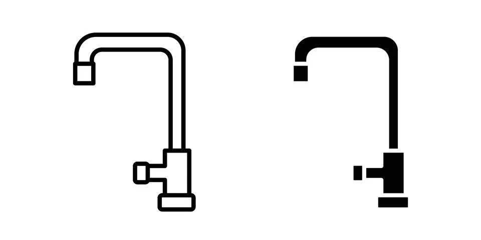Kitchen tap icon design. Simple Vector illustrations.. イラスト素材