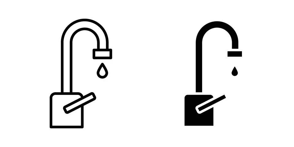 Kitchen tap icon vector design. EPS10 Stock Illustration