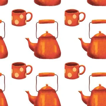 Kitchen theme seamless pattern for your design Stock Illustration