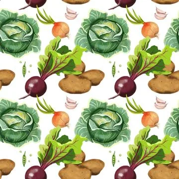 Kitchen theme seamless pattern for your design Stock Illustration