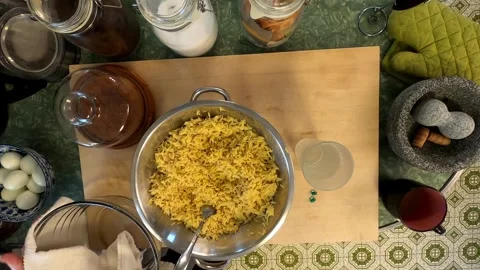 Kitchen Timelapse Pasta Salad Cutting Board Meal Healthy Eating Food Stock Footage 320040619