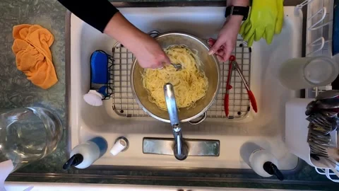 Kitchen Timelapse Sink Meal Preperation Food Healthy Lifestyle Eating 스톡 동영상 321032424