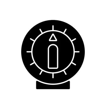 Kitchen timer black glyph icon Illustrazione stock