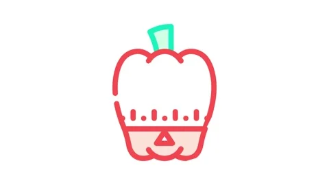 Kitchen timer color icon animation Stock Footage 166441983