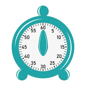 Kitchen timer, color vector isolated illustration Stock Illustration