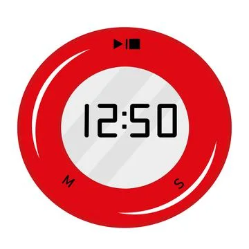 Kitchen timer, color vector isolated illustration 스톡 일러스트