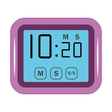 Kitchen timer, color vector isolated illustration Stock Illustration