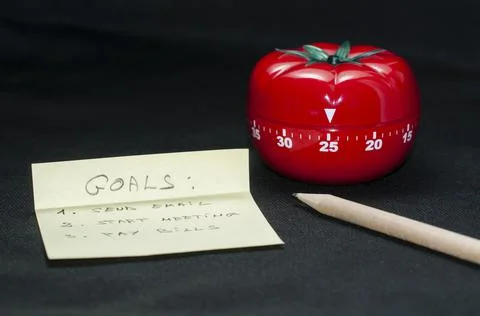 Kitchen timer for cooking and working Stock Photos