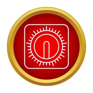 Kitchen timer dial icon illustrating cooking countdown Illustrazione stock