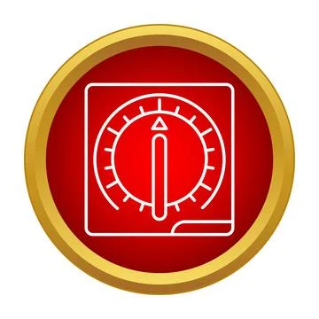Kitchen timer dial icon setting cooking measurement Stock Illustration
