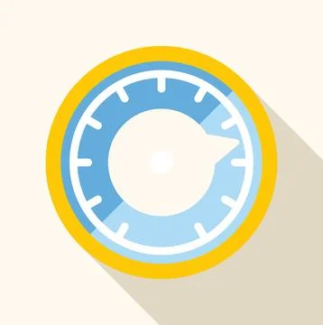 Kitchen timer dial showing cooking time icon 스톡 일러스트