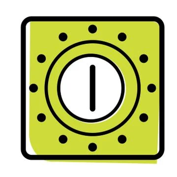 Kitchen timer flat illustration on white Stockillustratie