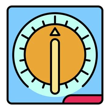 Kitchen timer icon color outline vector Stock Illustration
