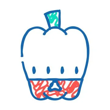 Kitchen timer icon doodle illustration Stock Illustration