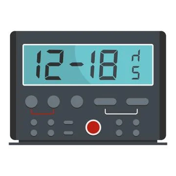 Kitchen timer icon, flat style Illustrazione stock