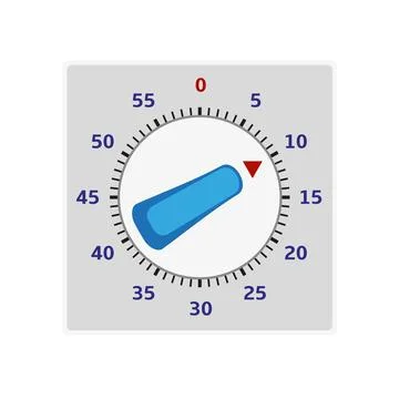 Kitchen timer icon, flat style Stockillustratie