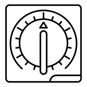 Kitchen timer icon, outline style Stock Illustration
