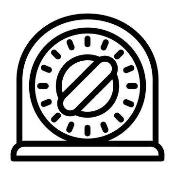 Kitchen timer icon, outline style 스톡 일러스트