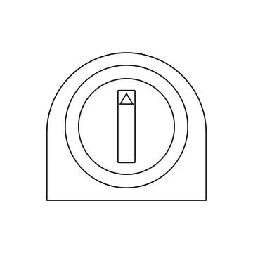 Kitchen timer icon on white background Stock Illustration