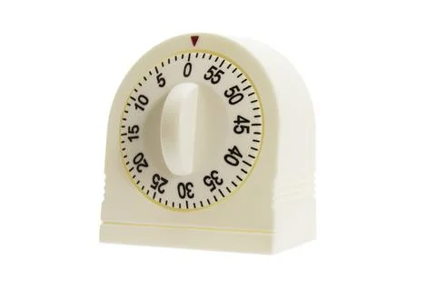 Kitchen Timer on Isolated White Background Stock Photos